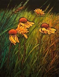 Black Eyed Susans, Oil Painting by Ann McLaughlin